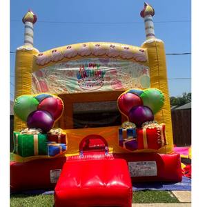 Castello Gonfiabile Commerciale a Forma di Torta di Compleanno per Eventi e Parchi Divertimento |   Produttore Diretto dalla Fabbrica - Product Image 3