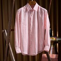 Kemeja Linen Pria Bergaris 100% Rami Murni Bernapas, Kasual Musim Panas, Ringan, Lembut, Dicuci, Logo Custom, Harga Pabrik, Terbaik