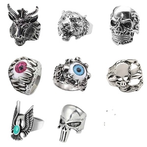Tiger Anel para Homens Jóias Vintage Punk Mens Anéis Steampunk Oco Anéis de Aço Inoxidável de <span class=keywords><strong>Anime</strong></span> Hip Hop Dropshipping - Product Image 2