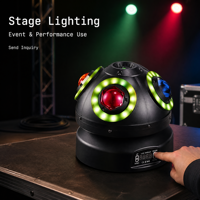 Projecteur de scène LED laser RVBW à tête mobile, effet stroboscopique, pour DJ, modèle Nebula Ship