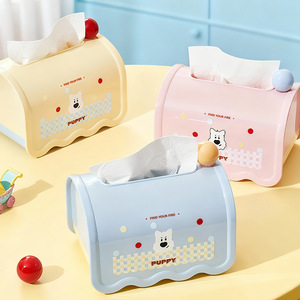 Creative Dopamine Tissue Box Cherry Blossom Pink Sky Blue Cream Yellow Multipurpose Organizer for Living Room Desktop - Product Image 3