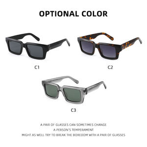 <span class=keywords><strong>Occhiali</strong></span> <span class=keywords><strong>da</strong></span> <span class=keywords><strong>Sole</strong></span> Quadrati Spessi Classici Retrò Neri Opachi 2026 <span class=keywords><strong>da</strong></span> <span class=keywords><strong>Uomo</strong></span>, Personalizzabili con Logo, Lusso in Acetato, Protezione UV400, Montatura Completa, Vendita all'Ingrosso - Product Image 3