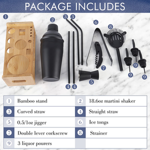 Ensemble de <span class=keywords><strong>2022</strong></span> shakers de haute qualité, outils de Bar, accessoires, Kit de barman avec support, fourniture de fabrication - Product Image 2