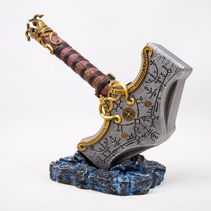 Jeu God <span class=keywords><strong>of</strong></span> War: Ragnarok Thor <span class=keywords><strong>Hammer</strong></span> Modèle tout métal Ornements 50cm 5.4kg Base incluse - Product Image 6