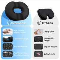 Coussin de siège en mousse à mémoire de forme et gel pour chaise de gaming, bureau à domicile, soulagement de la pression sur le coccyx