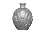 Distributeur d'eau en verre cristal au design artistique 3D créatif, bouteilles personnalisées avec logo couleur sur mesure et bouchon plat gravé