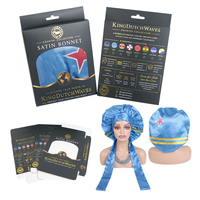 Boîte d'emballage de luxe personnalisée avec logo en feuille d'or, boîte de présentation pliable en papier pour le rangement des bonnets en satin