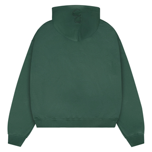 Sudadera con capucha para hombre con cremallera, efecto lavado ácido y salpicaduras, hombros caídos, desgastada, oversize, con gorro y logotipo bordado en la parte superior - Product Image 2