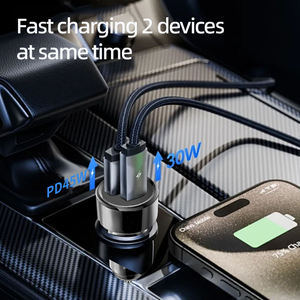 ที่ชาร์จในรถยนต์ USB Type-C กำลังไฟ 75W PD ชาร์จเร็วพิเศษ QC3.0 สำหรับโทรศัพท์มือถือ/หูฟัง - Product Image 6