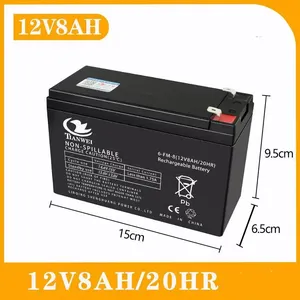 Livraison gratuite Rscrola <span class=keywords><strong>6V</strong></span>/12V <span class=keywords><strong>batterie</strong></span> plomb-acide rechargeable inondée à cycle profond 5Ah/7Ah/8Ah/<span class=keywords><strong>12Ah</strong></span> vélos/scooters électriques - Product Image 5