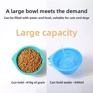 Tazón Plegable para Perros, Venta al por Mayor, Tazón Portátil de Silicona para Mascotas, Gatos, Accesorios para Comida y Agua, Tazón Portátil para Viajes - Product Image 4