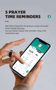 Astuto Tasbih Zikr anello Zikr Lite musulmana preghiera contatore digitale con App per la preghiera e canti - Product Image 5