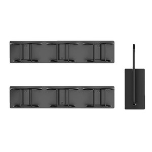 Support mural métallique pour réfrigérateur avec poignée, porte-gobelets et rangement pour bouteilles d'eau, organisateur de réfrigérateur - Product Image 1