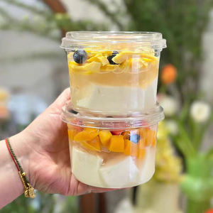 Contenants jetables à emporter pour fruits et légumes de 8/12/16/24/32oz <span class=keywords><strong>avec</strong></span> logo personnalisé Bols d'açai en plastique pour gâteau, <span class=keywords><strong>dessert</strong></span> et salade en PET - Product Image 1