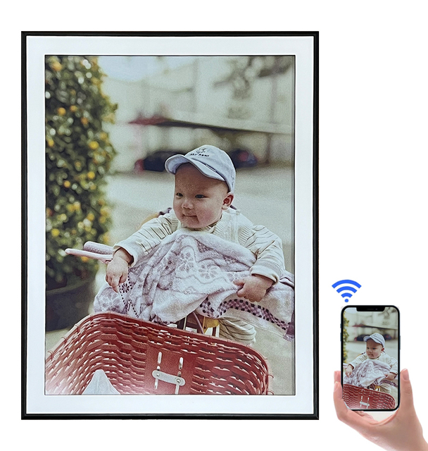 Custom 13.3 Inch Color E Paper Canvas Ultra Thin E Ink Frame Display Paper Like Portable Battery Powered Art Digital Frame