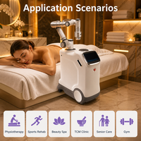 Robot de massage ZCH 4 en 1 avec bras robotique multi-axes et design mobile compact pour une utilisation quotidienne en spa et salon professionnel