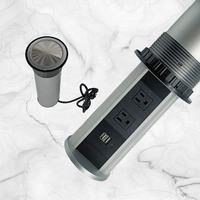 Prise de courant intelligente USB pneumatique à extraction automatique pour réunion multimédia, prise escamotable pour cuisine, bureau, mobilier