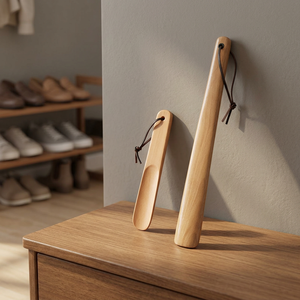 Chausse-pied en bois d'acacia fait main, ergonomique, confortable, portable et écologique, tailles personnalisées pour hommes, de la marque BS INTERNATIONAL - Product Image 1