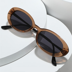 Logo Custom 2026 Vintage Men Women Jelly Color <b>Small</b> <b>Frame</b> Oval Sun Glasses UV400 Metal Legs Cat Eye <b>Sunglasses</b> - Product Image 2