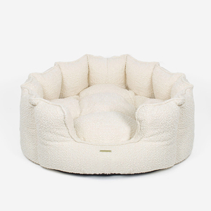 Diseño único de lujo blanco Boucle tela perro cama Boucle mascota cachorro gato cama soporte <span class=keywords><strong>OEM</strong></span> y ODM - Product Image 2