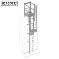 Dispositif antichute personnel standard EN Échelle de fixation verticale avec cage de sécurité pour bâtiments et tours à structure élevée