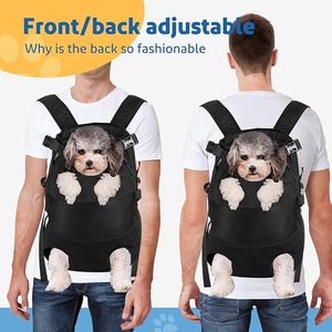 High Quality Outdoor for <b>Small</b> and Medium Pets Front Facing Adjustable Dog Carrier Backpack Travel Bag - Product Image 6