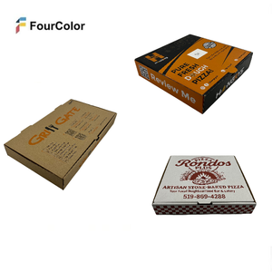 Scatola per Pizza Personalizzata di Diverse Forme, Stampata, Laminata Opaca, Ecologica, Riciclabile, in Cartone Ondulato per <span class=keywords><strong>Asporto</strong></span> - Product Image 1