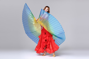 Ailes transparentes unisexe Halloween Festival Dance Performance Cape Drapeau avec bâton pour femmes adultes - Product Image 2