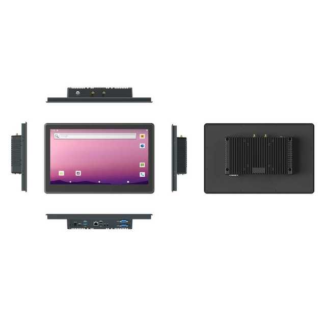 10.1 Inch Touchscreen Industrial PC Fanless Wall Mount Embedded All-in-One Panel PC Android WiFi 5 for Industrial Automation