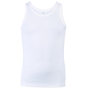 Canotta da Uomo in Bambù Bianco Solido Lavorato a Maglia, Antibatterica, Eco-Friendly, Asciugatura Rapida, Traspirante, Vestibilità Ampia, Girocollo, Casual, Taglie Forti - Product Image 1