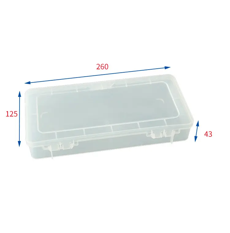 SPC205-1 EVEREST 260*125*43mm trasparente componente vite scatola di immagazzinaggio gioielli Display pratico cassetta degli attrezzi