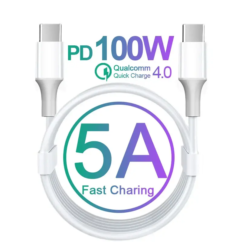 Factory direct fast charging cable PD 100W Quick Charging Cable for iPad Samsung Xiaomi Huawei Laptop Charger Cable