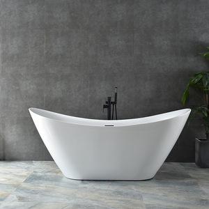 Acrilico Freestanding <span class=keywords><strong>per</strong></span> adulti <span class=keywords><strong>vasca</strong></span> <span class=keywords><strong>da</strong></span> <span class=keywords><strong>bagno</strong></span> rettangolare Design moderno bordo sottile <span class=keywords><strong>per</strong></span> la casa Hotel uso interno celebrando Internet - Product Image 2