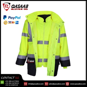 Chaquetas de Seguridad Reflectantes Amarillas 2026, Transpirables, de Alta Visibilidad, con Protección Flash, Impermeables para Exteriores, con Cuello Alto - Product Image 2