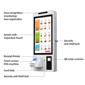 Kiosco de Autoservicio con Pantalla Táctil de 24 y 32 Pulgadas para Pedidos y Pagos en Restaurantes de Comida Rápida como <span class=keywords><strong>McDonald</strong></span>'<span class=keywords><strong>s</strong></span>/KFC/Restaurantes/Supermercados - Product Image 3