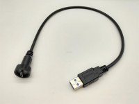 Prise femelle étanche de type C à angle droit vers câble de prise de type USB 3.0A à angle droit pour la transmission de données d'affichage Lcd extérieur
