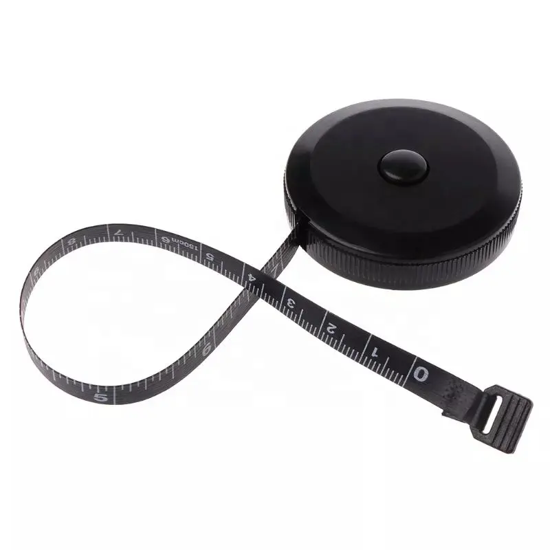 Mini-mètre à ruban noir, 0-1.5M petit ruban à mesurer/imc