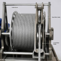 Cable Umbilical Servoaccionado de Acero Inoxidable 316 con Tambor de Cable de Tensión Constante para Embarcaciones de Inspección Marina