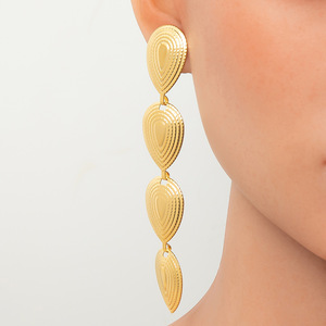 ต่างหูแฟชั่น ประดับมุกเทียม รูปทรงเรขาคณิต รูปดาว ชุบทอง 18K เครื่องประดับสำหรับออฟฟิศและอาชีพ EH11467 - Product Image 3