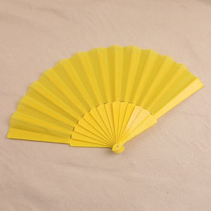 Kunden spezifische LOGO Plain einfarbige Kunststoff Hand Fan Falt fächer Home Decoration Tanz Hochzeits feier Werbe geschenk - Product Image 4