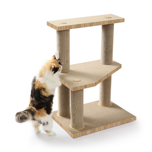 Wholesale Quality Cat Trees Fashionable Indoor Bamboo Scratcher Luxury Cat House <b>Tower</b> Large Cats Sustainable Kittens Carton - Product Image 1
