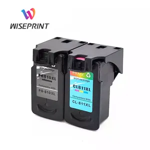 Wiseprint兼容佳能PG810 CL811 PG-810 CL-811 PG 810 CL 811 XL 810XL 811XL再制造墨盒，适用于Pixma IP2770
