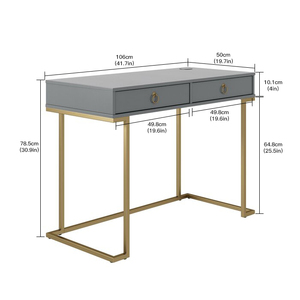 Meuble de salon moderne de luxe en bois MDF doré avec cadre <span class=keywords><strong>console</strong></span> d'entrée et de couloir avec deux tiroirs de rangement - Product Image 6