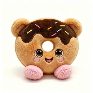 Peluche personnalisée en forme de donut, lapin en peluche, peluche alimentaire, animal en peluche donut avec rembourrage en coton PP, Halloween pour bébés de 0 à 24 mois - Product Image 6
