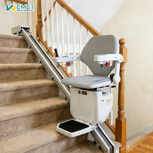 Evde Kullanım İçin Ağır Hizmet Tipi 120KG Taşıma Kapasiteli Elektrikli Kavisli Merdiven Asansörü Katlanabilir Özel Boy Yaşlılar ve Engelliler İçin Merdiven Asansörü - Product Image 1