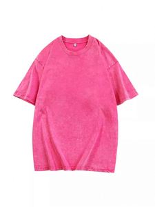 Camiseta Retro de Algodón de Alta Calidad, 250g, Estilo Vintage, Holgada, de Manga Corta, con Hombros Caídos, Lavado Ácido - Product Image 5