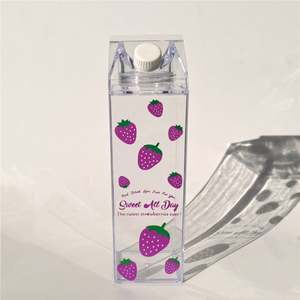 500Ml/1000Ml Milk Carton Water Bottle Transparent Plastic Portable <b>Clear</b> <b>Box</b> for Juice Tea Milk Bottles Drinking Cup - Product Image 4