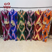 Túnica larga de algodón con estampado a doble cara, cuello de un solo hombro, borlas de diamantes en relieve y pañuelo para la cabeza, talla grande, para mujer, playa