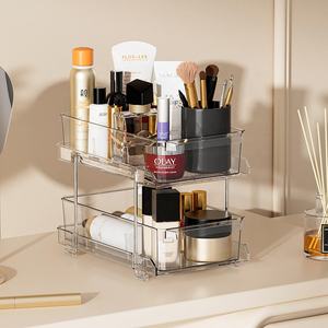 Organisateur de salle de bain de cuisine en plastique transparent à 2 niveaux <span class=keywords><strong>sous</strong></span> l'évier - Product Image 2