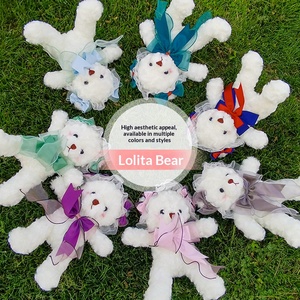 Stylish Lolita Style Lace Teddy Bear Small <b>Stuffed</b> Plush <b>Toy</b> Fluffy Animal Doll For Party Promotional Gift Bulk Order - Product Image 3